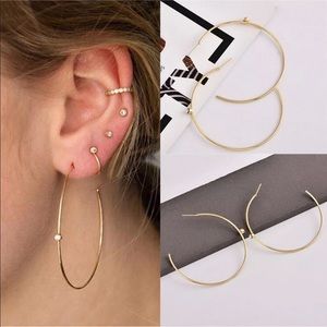 🔥Gold Rhinestone Hoop Earrings